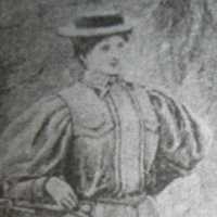 Po prawej kostium  racjonalny, po lewej kostium ze spódnicą – dzieloną, Cyklista, 1896